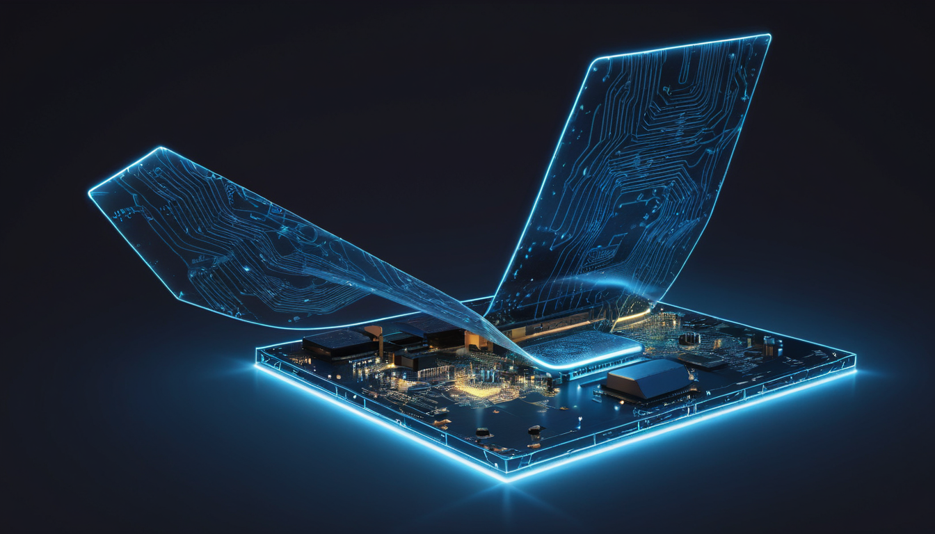 A conceptual visualization of an AI-powered email system.