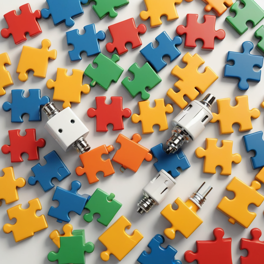 An illustration of swappable model components in a modular system.