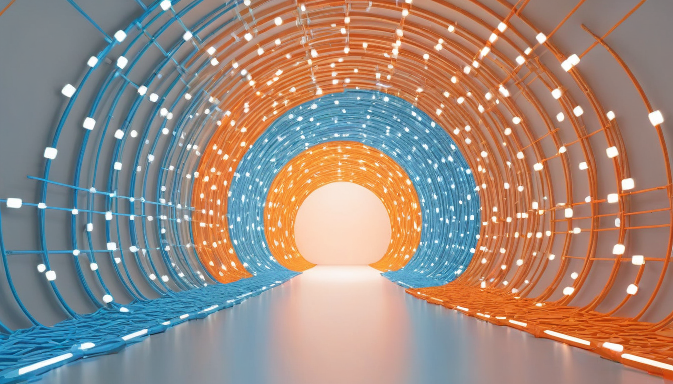 A conceptual representation of an outbound tunnel for web traffic.